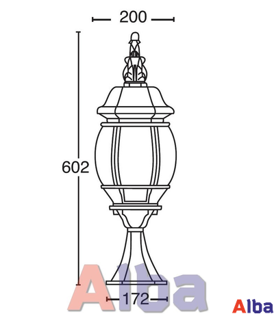Садово парковый светильник America 404 gold