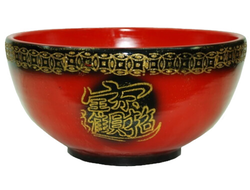 Красный керамический горшок-плошка в китайском стиле