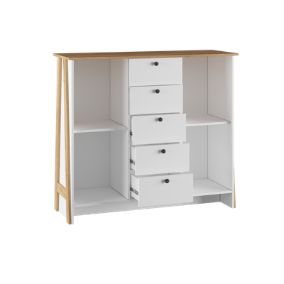 Теодора Тумба 2Д5Я ПВШ Белый/Дуб крафт