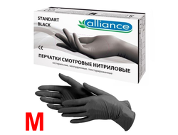 Нитриловые Перчатки "Alliance" (M) Black (50 пар)