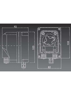 Дозирующий насос перистальтический AquaViva 1,5-4л/ч, c ручной регулировкой