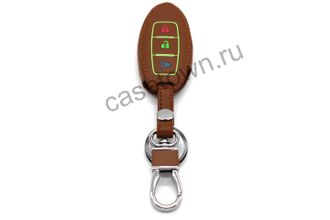 Кожаный чехол NISSAN коричневый