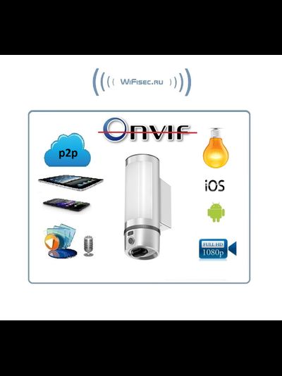 Уличная WiFi охранная видеокамера + фонарь с аудио каналом (дуплекс) , с DVR. Full HD (CAMB)