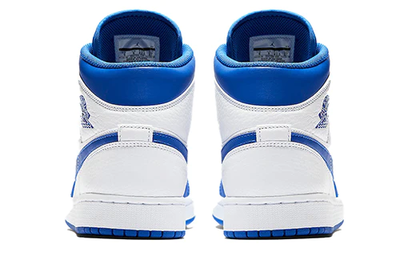 заказать кроссовки Nike Air Jordan 1 Mid Hyper Royal White 554724-114