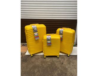 Комплект из 3х чемоданов Impreza Imperial Полипропилен S,M,L Желтый