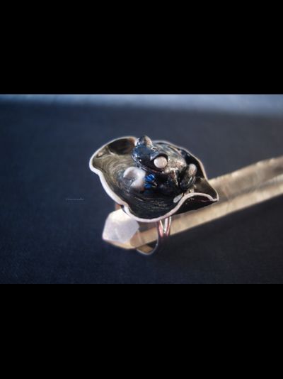 Мистическое кольцо с лягушкой "Лунная принцесса"