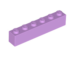 Brick 1 x 6, Medium Lavender (3009 / 6107189 / 6251908)