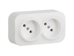 Legrand 782231 Quteo, Розетка 2х2К, 16А, IP20, белый