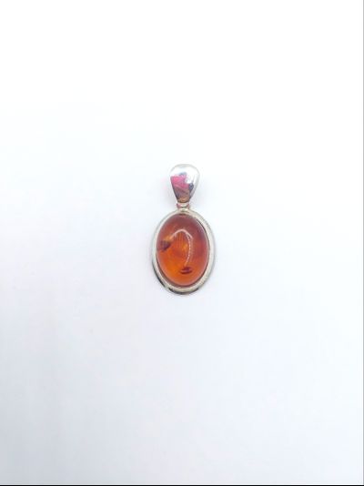 Кулон "Коньячный овал"