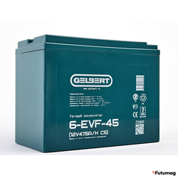 Тяговый аккумулятор Gelbert 6-EVF-45 (12V47.5A/H C5)