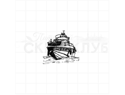 штамп  для скрапбукинга яхта малая  реалистичная