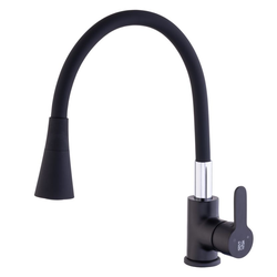 Смеситель Sanday 568804-07 черный излив №66