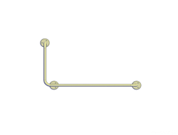 Поручень угловой (90°) 800х400 мм левый