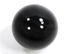 Шар обсидиан чёрный, серебристый, Мексика (40 мм, 76 г) №35797
