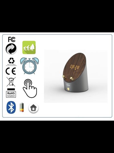 KAWOO индукционный динамик - держатель телефона, Табло времени, будильник, Bluetooth динамик