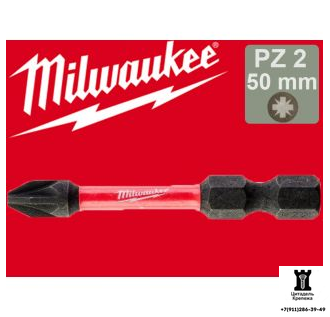 Биты Shockwave IMPACT DUTY™ для шуруповерта PZ2 - 50 мм MILWAUKEE