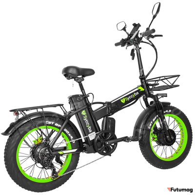 Электровелосипед SYCCYBA H1 (F10) DUAL 20AH зеленый
