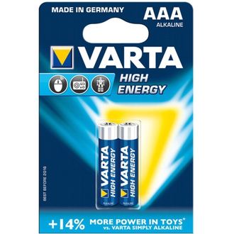 Батарейка AAA щелочная Varta LR3-2BL Longlife Power (High Energy 4903) в блистере 2шт.