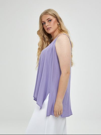 Топ на бретелях из вискозы (лил)