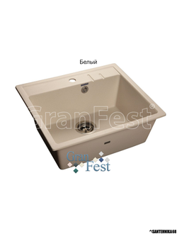 Керамическая мойка Granfest Гранфест QUADRO GF-Q560 1 секционная мойка с отверстием под смеситель