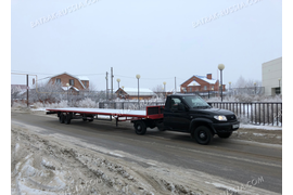 УАЗ .СЕДЕЛЬНЫЙ ТЯГАЧ С ПОЛУПРИЦЕПОМ . ПЛАТФОРМА