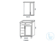 Тумба-комплект Нью-Йорк 65, c/2ящ, с раковиной, малибу