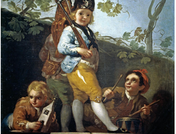 Купить греющую картину с фото репродукции Гойя Мальчики