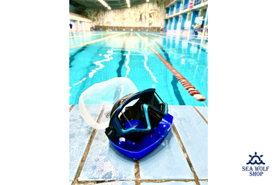 Маска для дайвинга Scuba Brothers Sigma Blue, трехстекольная