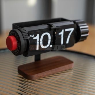 Настольные flip clock часы Air-Flip wood Aero  с будильником