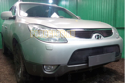 Защита радиатора Hyundai IX55 2009-2013 black верх