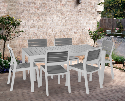 Стул Гармония белый-серый