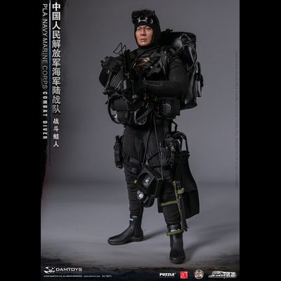 Китайский боевой пловец - КОЛЛЕКЦИОННАЯ ФИГУРКА 1/6 PLA Navy Marine Corps Combat Diver (78073) - DAMTOYS