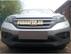 Защита радиатора Honda CR-V IV 2012-2015 2.0 black PREMIUM