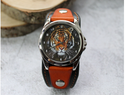 Часы наручные дизайнерские "Тигр"