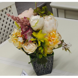 Цветочная композиция букет роз в кашпо