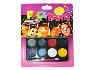 Прикольные детские краски для лица, аквагрим на 8 цветов