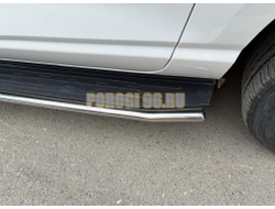 Защита штатного порога труба Папа Тюнинг d42 для Haval H5 2024-