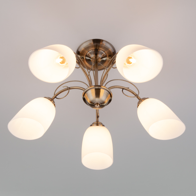 30107/5 АНТИЧНАЯ БРОНЗА ЛЮСТРА С ПЛАФОНАМИ  Stefanie