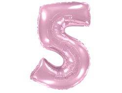 Фольгированная цифра - Розовая матовая