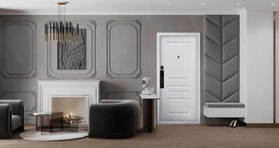 Стальная дверь   Лира (биометрический замок Smart lock K06)