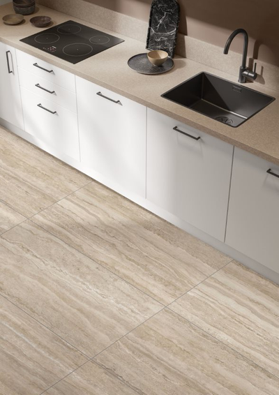 CITYSTONE, керамогранит, 60x60 см, Травертин Линейный Матовый Ректификат (9мм), K951840R