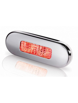 Светильник врезной водонепроницаемый LED Hella Marine 2XT 959 680-711 8-28В 0,5Вт полированный корпус красный свет