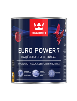 Краска-основа ВД Euro 7/Euro Power 7 д/стен и потолков моющаяся Tikkurila