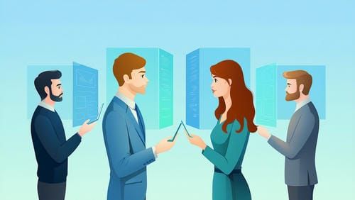 Участники онлайн-сессии групповой терапии на экранах