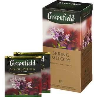 Чай Greenfield Spring Melody черный с чабрецом 25 пакетиков