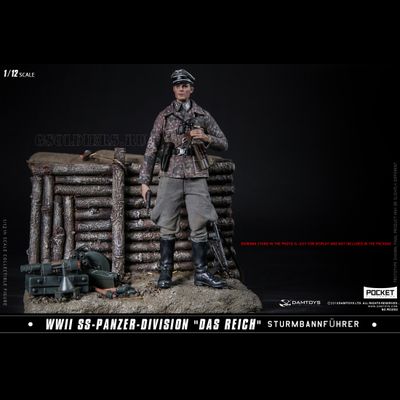 Военный танковой дивизии СС «Дас Райх» - Коллекционная фигурка 1/12 POCKET ELITE SERIES: WWII SS-Panzer-Division "Das Reich" (PES003) - DAMTOYS
