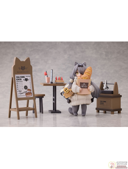 Набор из двух фигурок с декорациями Customer Cat DLC Series, Tea Time Cats Meow Town "Bread House"