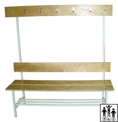 Скамья для раздевалок односторонняя с вешалкой 2,5хh1,6(0,46)х0,4м DNN