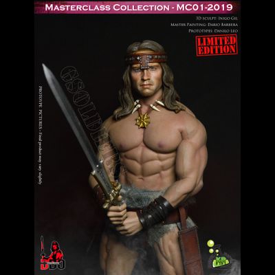 Конан-варвар, Арнольд Шварценеггер (Лимитированный выпуск, всего 300 шт. на весь мир) - Коллекционная ФИГУРКА 1/6 scale Conan the Barbarian, Arnold Schwarzenegger (LIMITED EDITION 300 pcs) (MC01-2019 + MC01-HEAD + PL2016-M35) - Kaustic Plastik