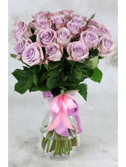 Букет 25 светло-сиреневых роз